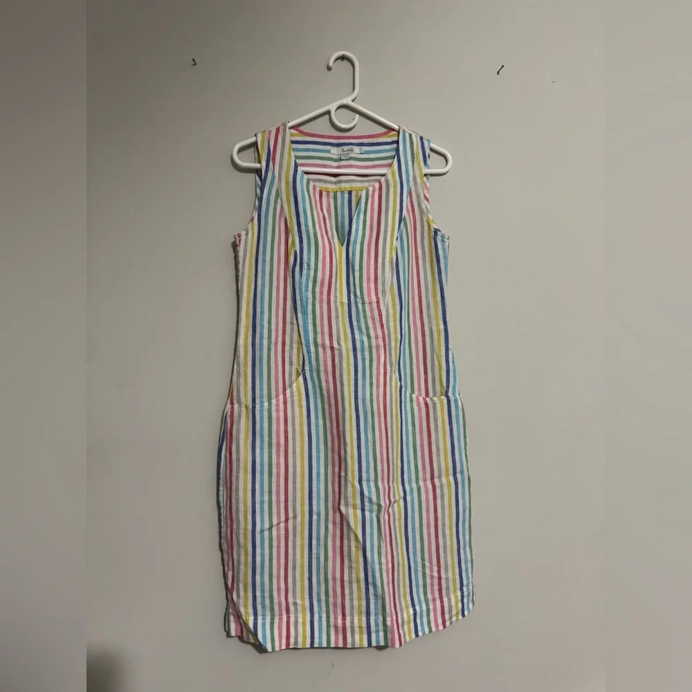 Boden Striped Midi Dress in Multicolor - Picture 3 of 8